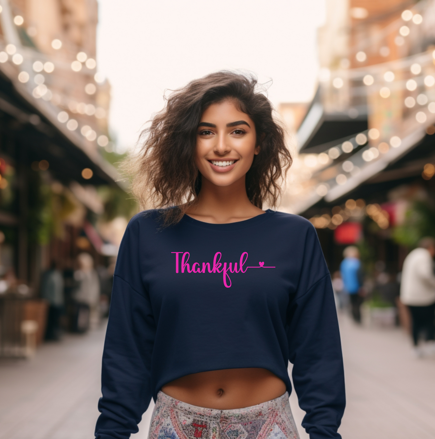 Thankful Cropped Sweatshirt