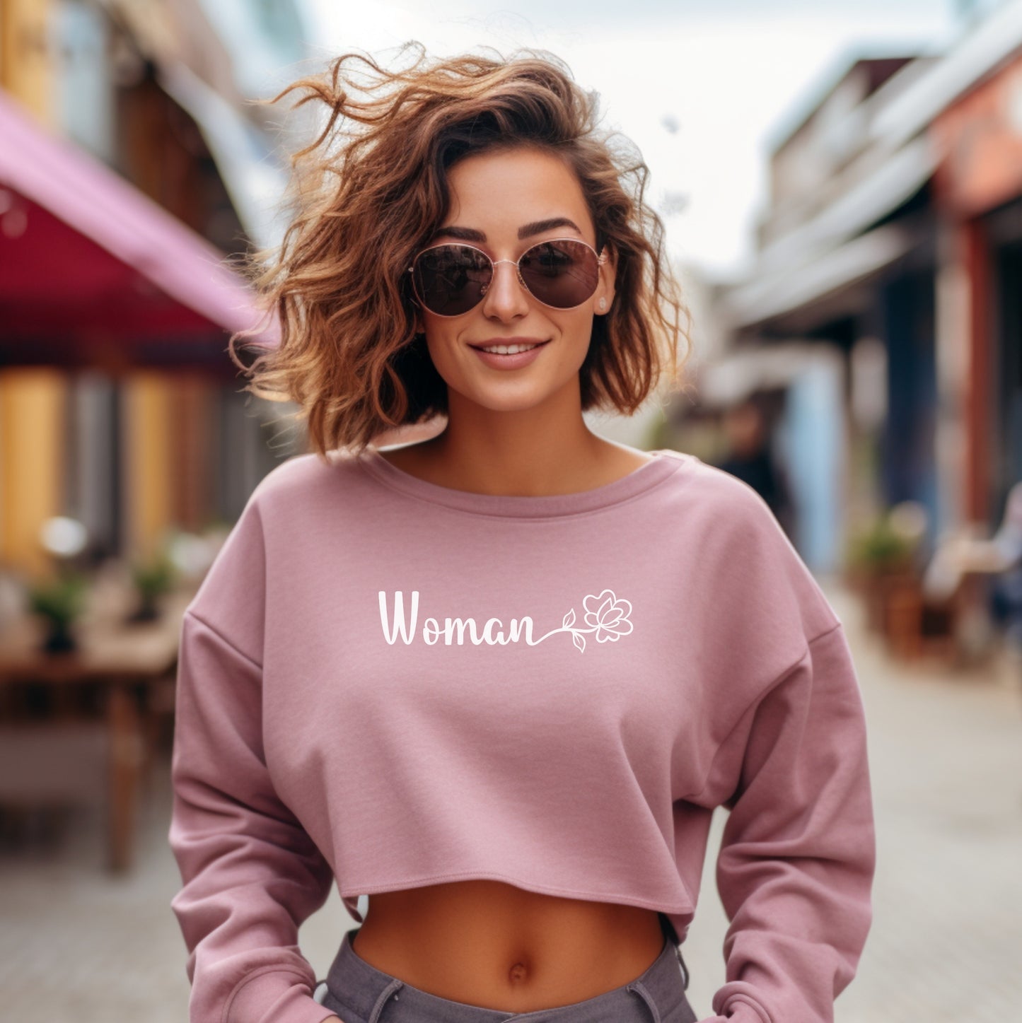 Woman Cropped Sweatshirt